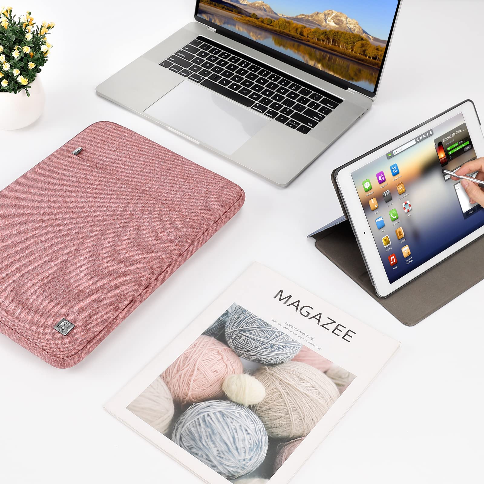 DOMISO 12.5 Inch Waterproof Laptop Sleeve Case - Protective Carrying Bag for 13