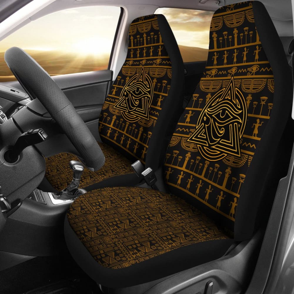 Premium Egyptian Eyes of Horus Car Seat Covers - Ancient Protection Symbol for Vehicles - Perfect for Sedans, SUVs & Trucks - Durable & Stylish Interior Upgrade