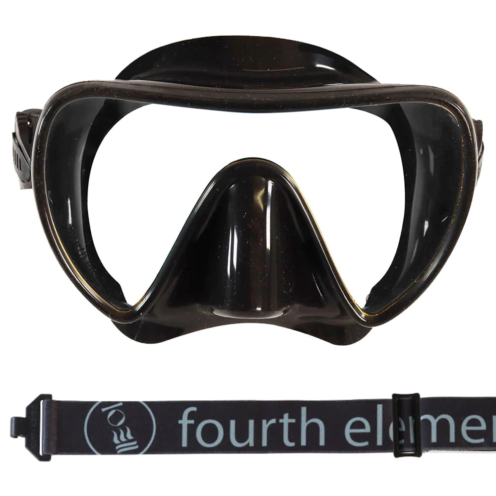 Fourth Element Scout Mask Clarity/Black - Premium Snorkeling & Scuba Diving Face Mask for Clear Underwater Vision - Perfect for Ocean Adventures, Pool Training, and Water Sports