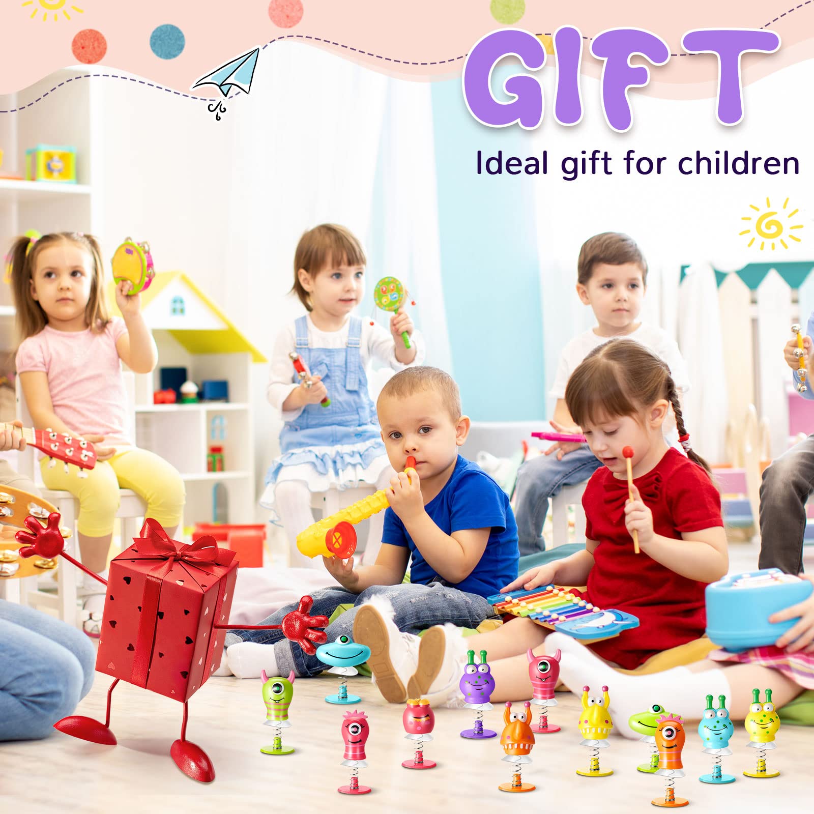 Deekin 150-Piece Big Eye Animal Spring Launcher Toys - Jumping & Bouncy Fun for Kids, Boys & Girls - 6 Adorable Styles - Perfect for Classroom Prizes, Party Favors, Goodie Bags & Outdoor Play
