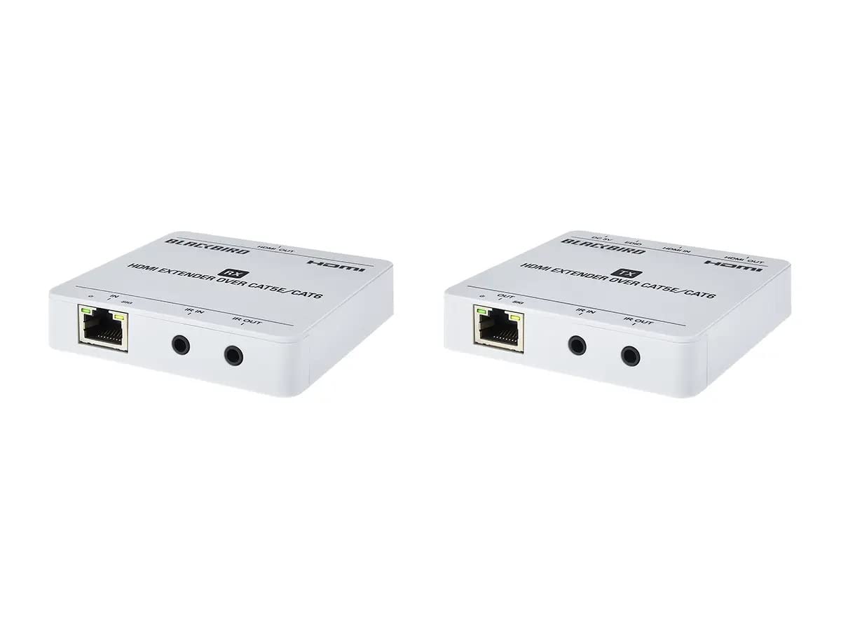 Monoprice 4K HDMI Extender Over Ethernet - CAT5e/6/7 Cable, 70m (229ft) Range with PoC Power Over Cable, HDMI Loop Out, Smart EDID, IR Bidirectional Passthrough - Blackbird PRO-Sumer Series - Perfect for Home Theater, Conference Rooms & Gaming Setups