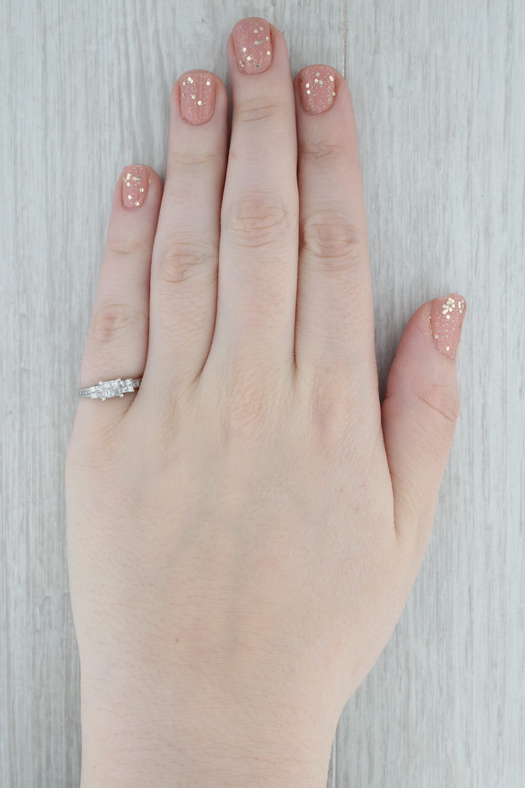 0.50 Carat Diamond Three-Stone Engagement Ring in 14K White Gold - Size 5.75 - Perfect for Proposals, Anniversaries & Special Occasions