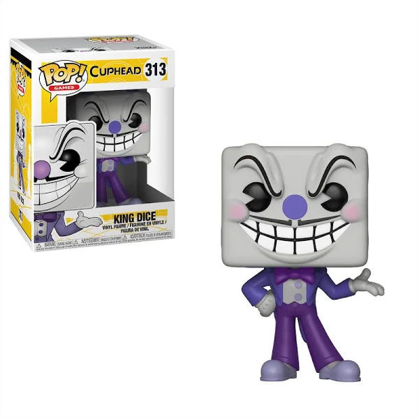 Cuphead King Dice Funko Pop #313 - Rare Vaulted Collectible for Gamers & Fans | Perfect for Display, Gifts, and Gaming Room Decor