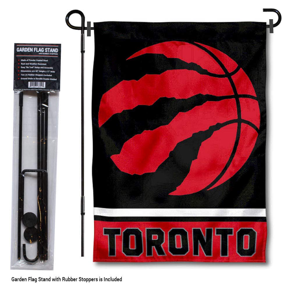 Toronto Raptors Garden Flag with Stand Holder - NBA Team Outdoor Decor for Yard, Patio & Game Day Celebrations