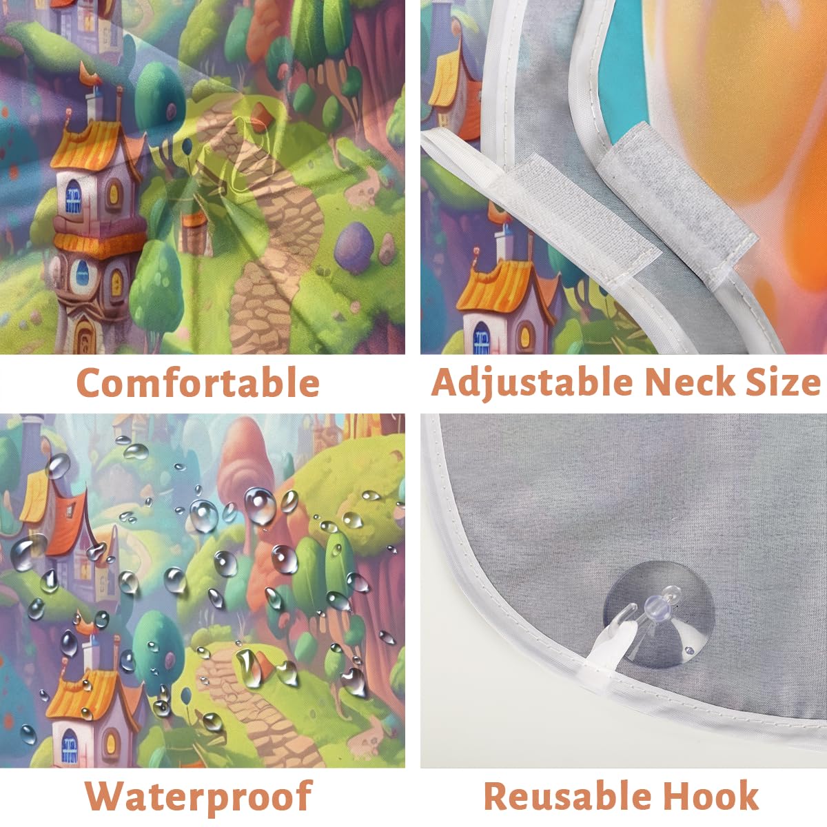 Cute Cartoon Beard Shaving Bib for Men - Waterproof Makeup & Hair Dye Apron, Barber Cape for Haircut & Beard Trimming - Sink Hair Catcher & Grooming Accessory - Perfect for Home Salon, Barber Shops & DIY Grooming