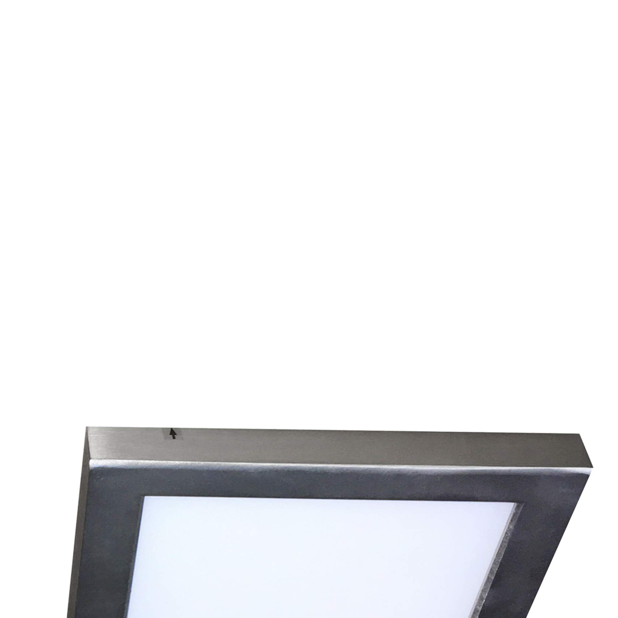 AA Warehousing NBDL1004-7LED-BN Brushed Nickel Flush Mount Ceiling Light - 1 Integrated LED Fixture for Bedroom, Kitchen, Hallway & Office Lighting