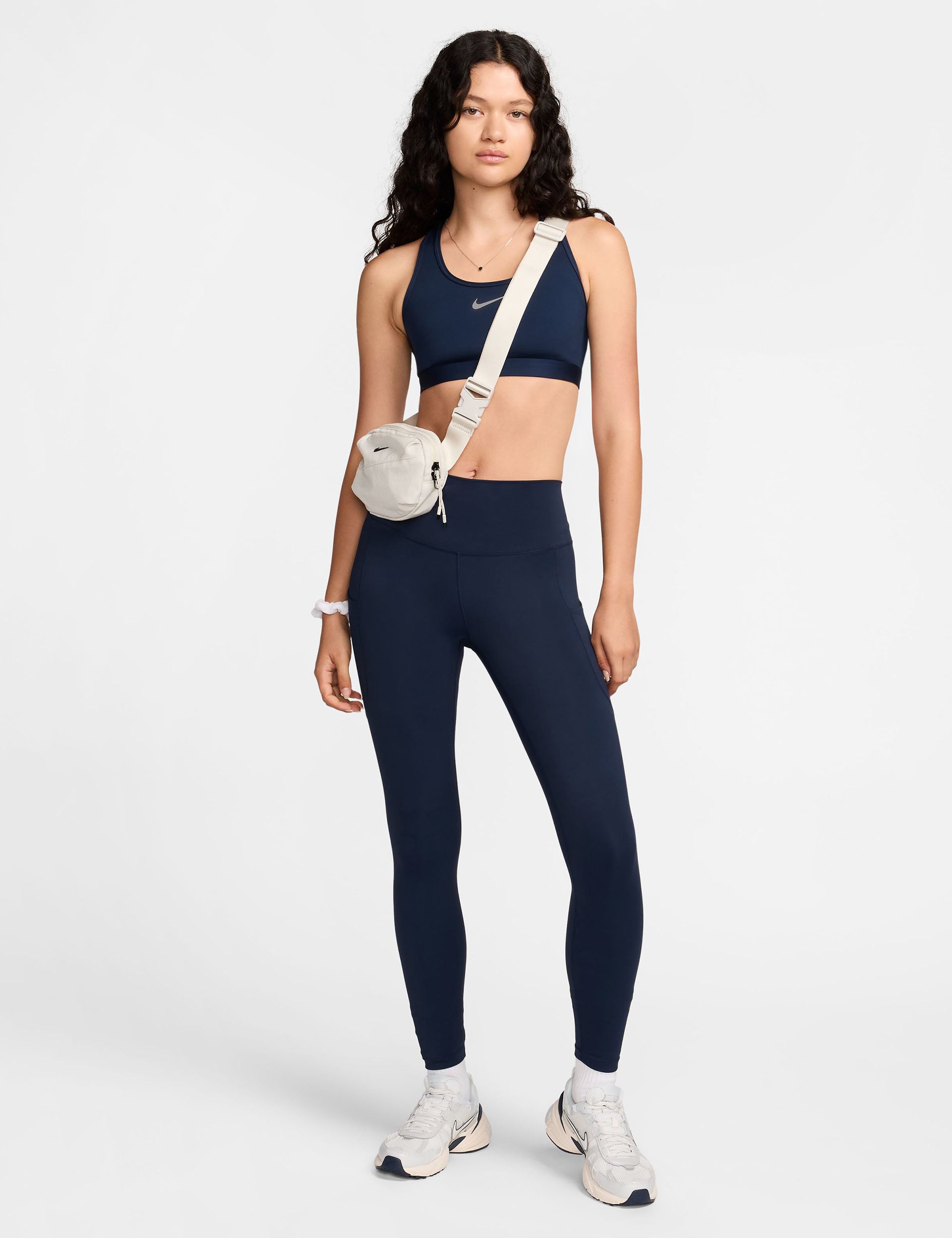 High Waisted 7/8 Pocket Leggings for Women - Obsidian Black Yoga Pants with Side Pockets - Perfect for Workouts, Running, Yoga & Everyday Wear