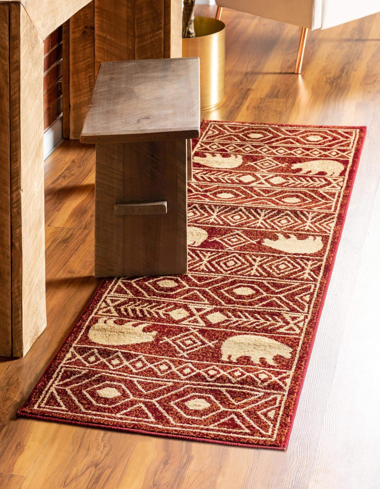 Pioneer Collection 10 Ft Runner Red Medium-Pile Rug - Soft Hallway & Entryway Carpet for Home Decor | Durable Floor Mat for High Traffic Areas