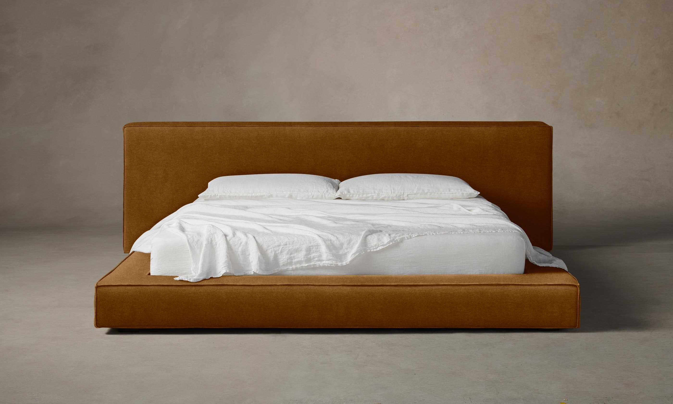 Premium Mohair Brown Sugar The Eldridge Bed – Luxurious Comfort for Modern Bedrooms & Guest Rooms