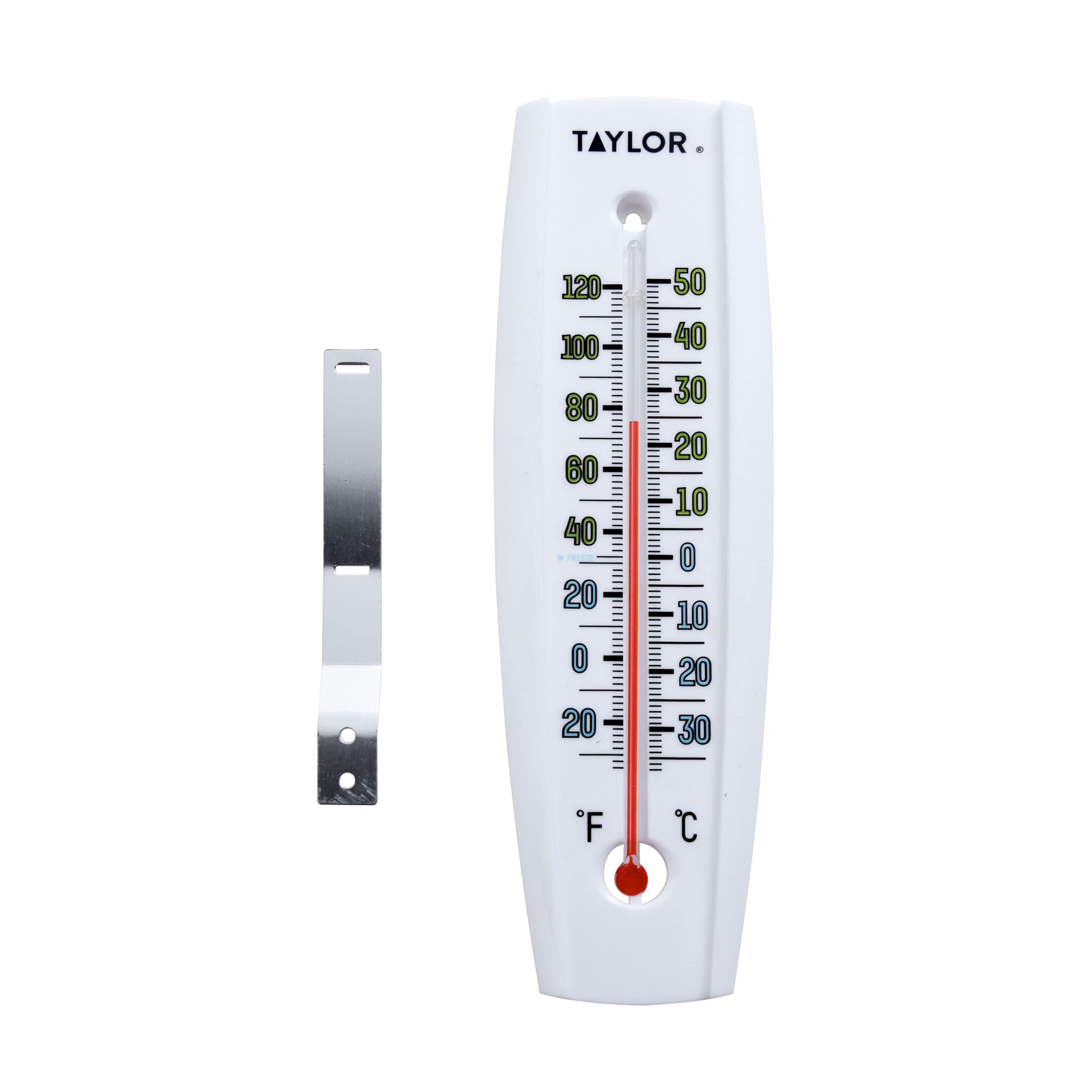 7.625 x 2.375 Inch Indoor/Outdoor Window Thermometer - Accurate Temperature Gauge for Home, Office, Greenhouse & Garden Use