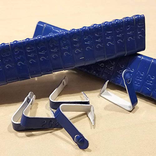 Custom Stamped Aluminum Wing Bands for Poultry - Jiffy Wing Bands for Chicken, Gamefowl, Pheasant, Quail & Chucker Birds (100 Pack, Blue) | Perfect for Bird Identification & Tracking in Farms, Aviaries & Hunting