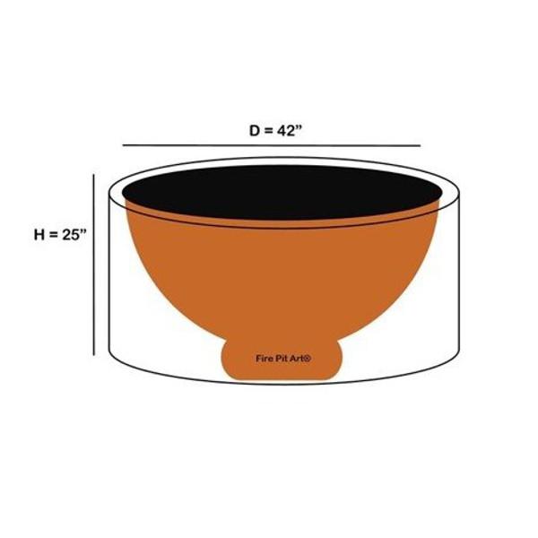 42-Inch Heavy Duty Canvas Fire Pit Cover - Weatherproof & Durable Outdoor Protection for Fire Pits, Patio & Backyard Use