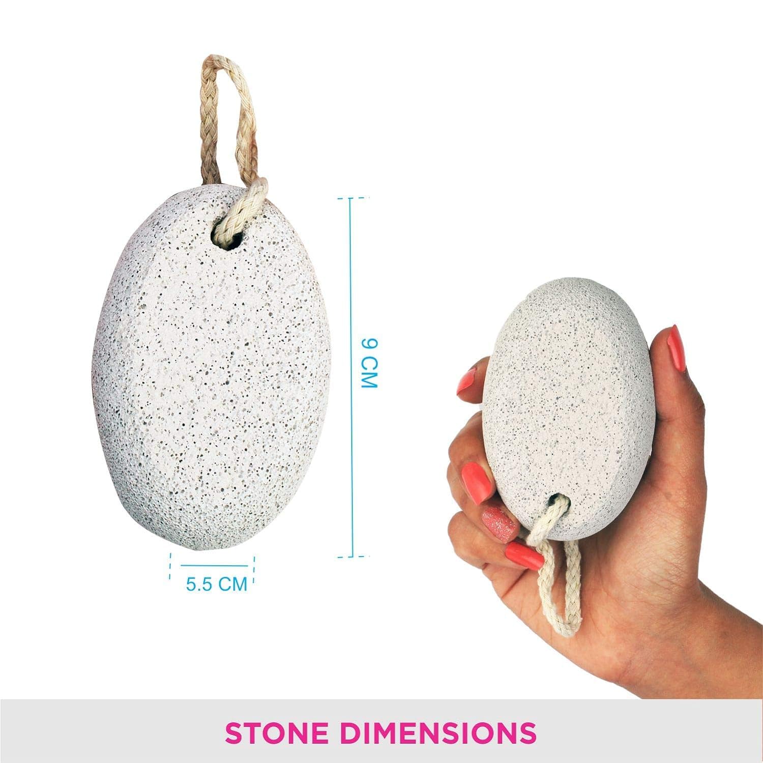 Natural Pumice Stone for Feet & Hands – Lava Rock Pedicure Tool for Callus & Dead Skin Removal – Exfoliating Foot File for Heels, Elbows & Rough Skin – Perfect for Home Spa & Pedicure Care (Pack of 1)