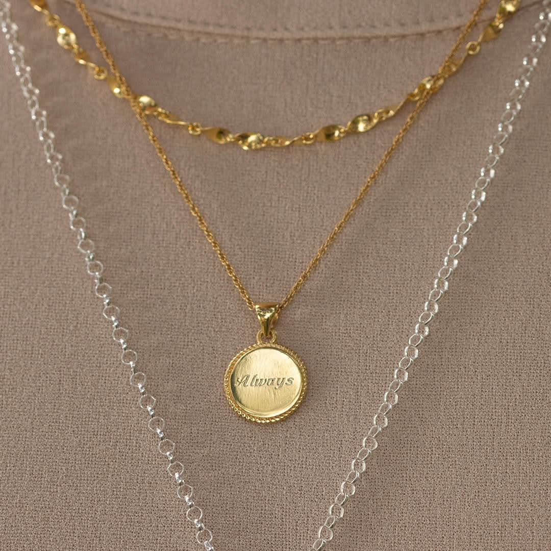 14K Gold Vermeil Rope Chain Necklace for Women - Elegant Layering Jewelry for Everyday Wear & Special Occasions