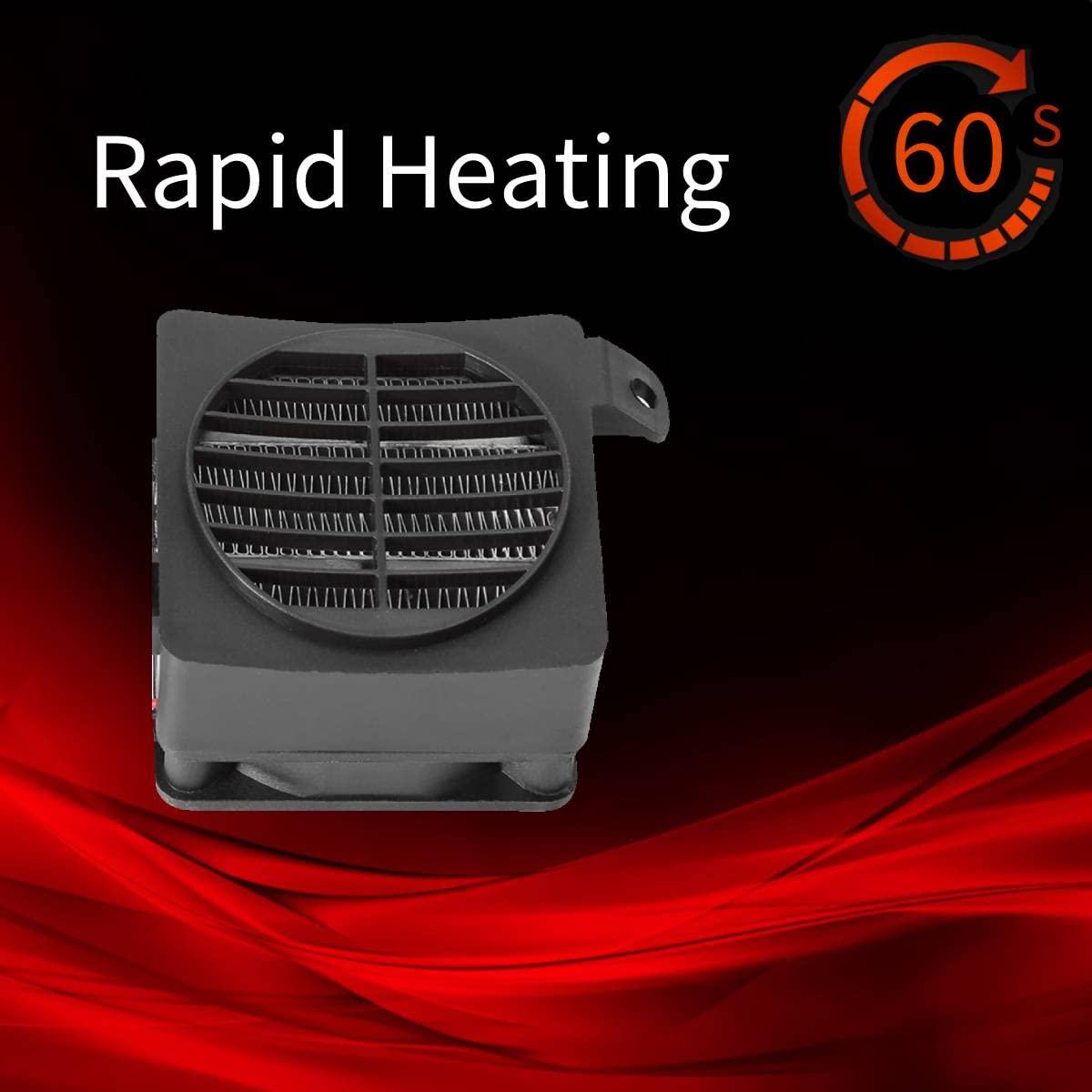 12V 150W PTC Electric Fan Heater with Constant Temperature - Portable Auto Heater for Small Spaces, Cars, Offices & Home Use