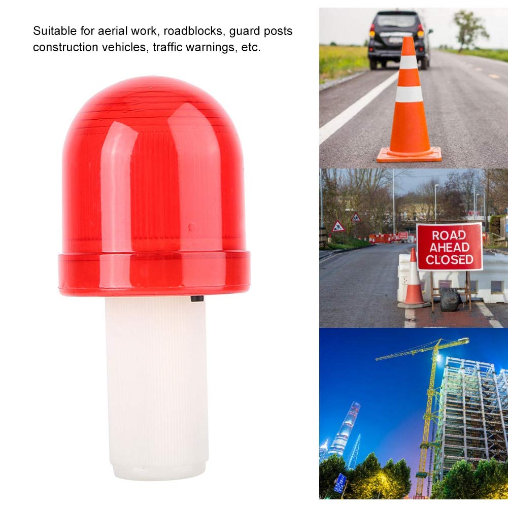 Dioche LED Warning Light for Traffic Cones - Flashing Strobe Beacon Safety Light for Collapsible Cones, Cars, Emergency Vehicles | Perfect for Road Work, Parking, Camping & Emergency Situations