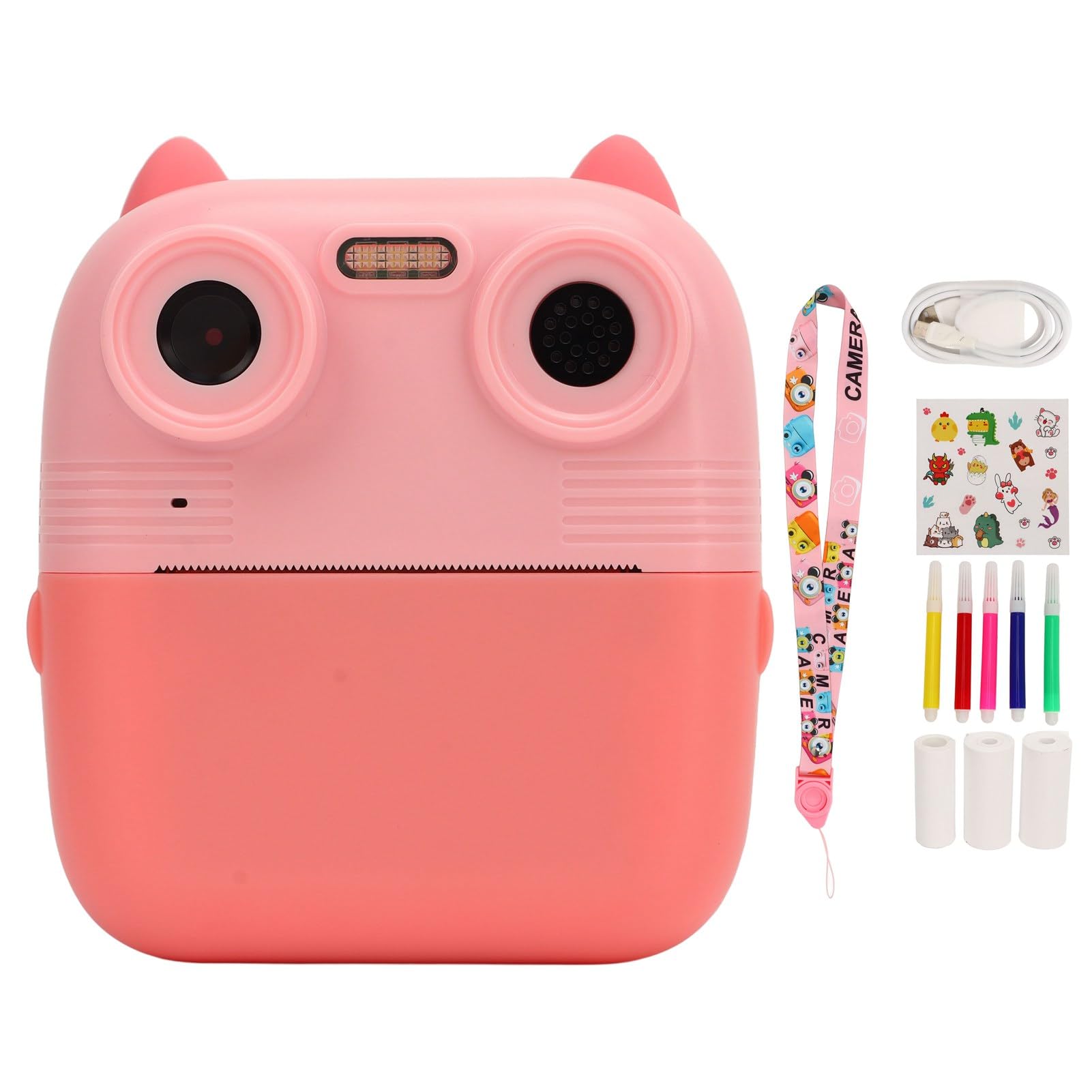 24MP Kids Instant Print Digital Camera - Pink Selfie Camera for Children with Video Recording | Perfect for Birthday Gifts, Travel Memories & School Activities