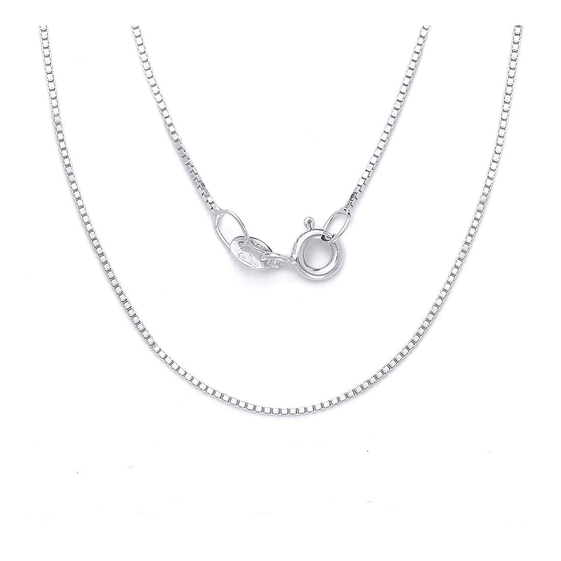 1.2MM Box Chain Necklace - 925 Sterling Silver, 16-30 Inch Adjustable Length - Perfect for Layering, Gifts & Everyday Wear