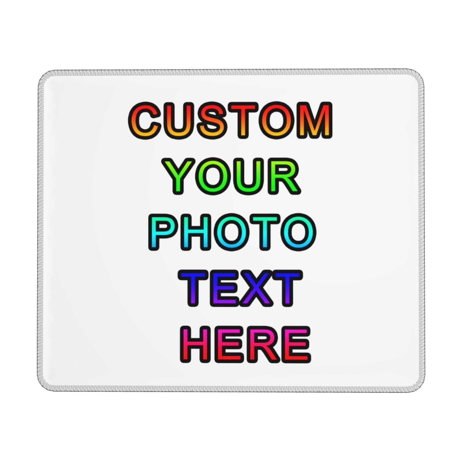 Custom Photo Text Personalized Gaming Mouse Pad - Non-Slip Rubber Base 10x12 Inch for Laptop, PC & Office Use - Perfect for Gamers, Work & Home Office Setup