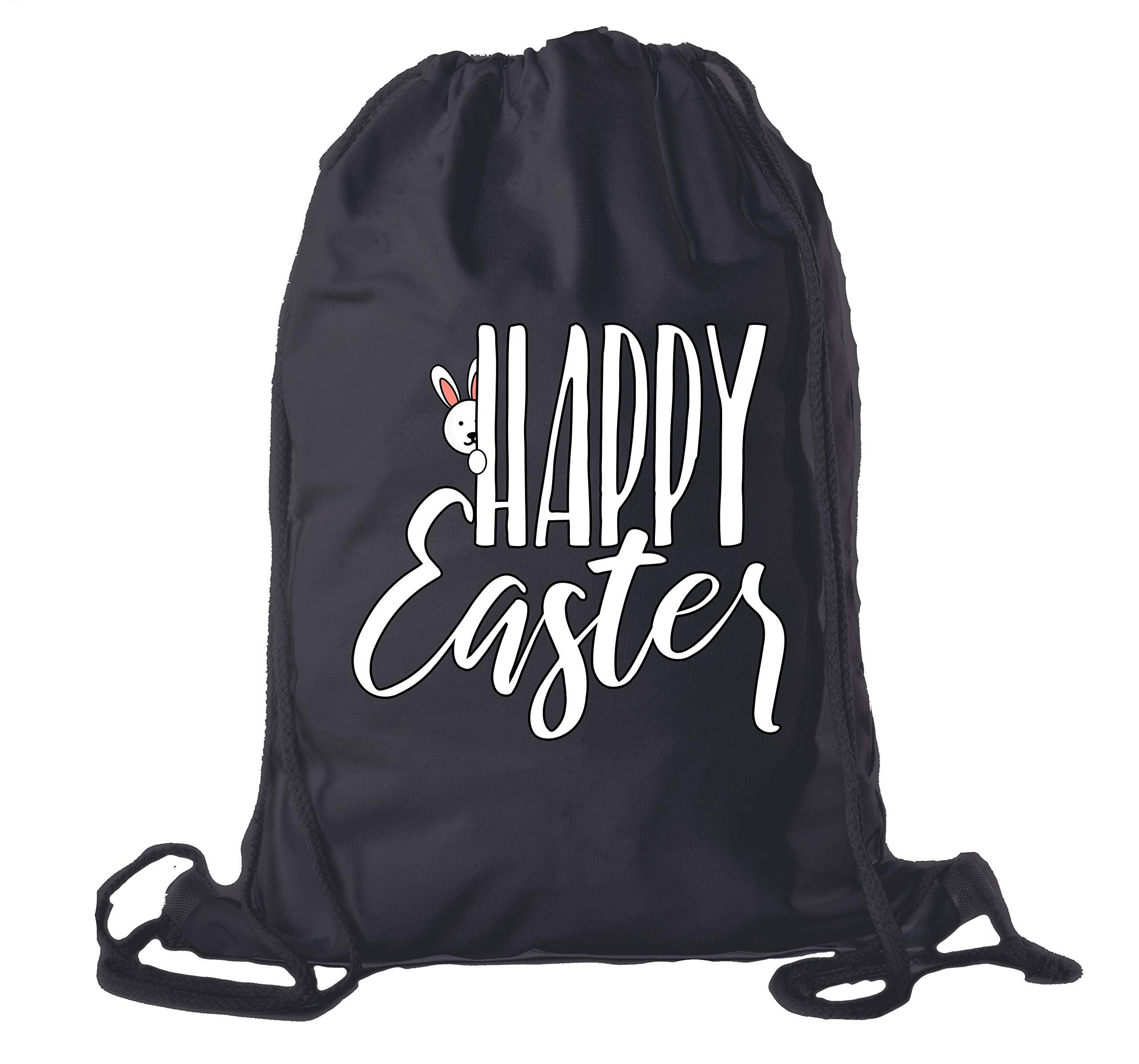 Easter Basket Backpack - Bulk Cotton Drawstring Cinch Bags for Easter Bunny Gifts (Peaking Bunny Design) - Perfect for Easter Egg Hunts, Party Favors & School Celebrations