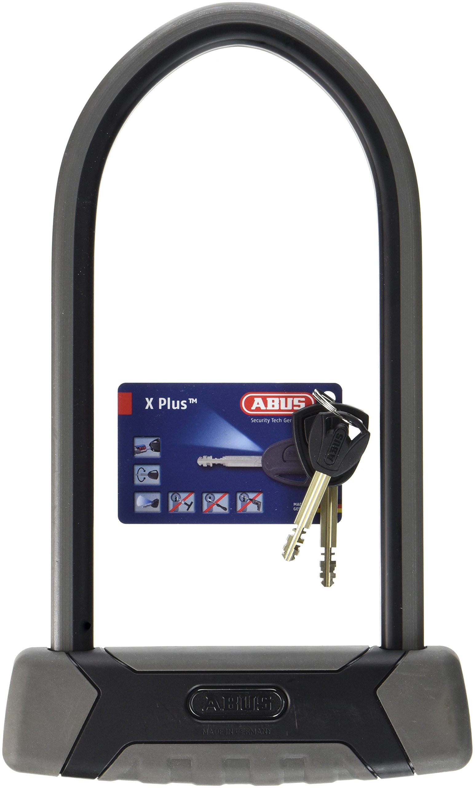 ABUS Granit XPlus 540 U-Lock Bike Lock - High Security Level 15 Anti-Theft Bicycle Lock with XPlus Cylinder (23cm, Black/Grey) - Perfect for Urban Commuting, Bike Parking & Outdoor Cycling Protection