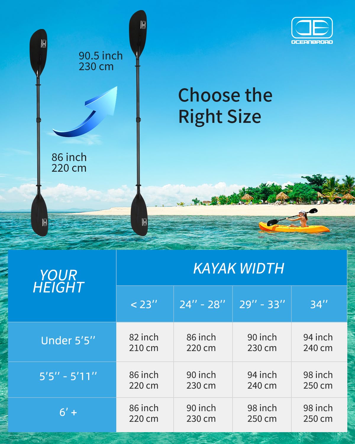 Premium Full Carbon Fiber Adjustable Kayak Paddle - 2-Piece Lightweight Design with Paddle Bag & Leash for Kayaking, Canoeing, and Water Sports Adventures