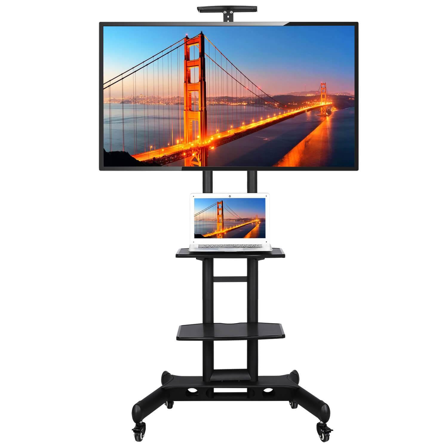 Yaheetech 60 Inch TV Stand with Storage Shelves - Modern Entertainment Center for Living Room, Bedroom - Sturdy Wooden TV Console with Open Shelves for Media Storage & Organization