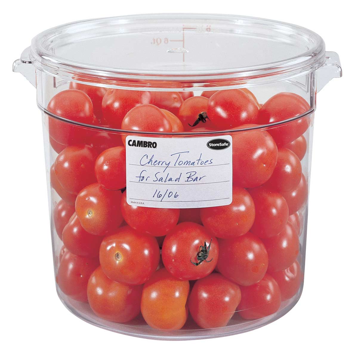 Cambro RFSCWC6135 Camwear Round Clear Storage Lid - 6 & 8 Quart Food Container Cover for Kitchen, Restaurant & Meal Prep - Airtight Seal for Freshness