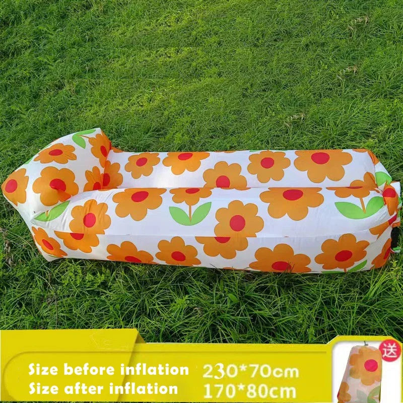 Inflatable Lounger Air Sofa Chair - Portable Outdoor Couch for Camping, Beach, Picnics & Travel | Lightweight & Compact for Easy Carry | Perfect for Relaxing in Backyard, Park or Poolside