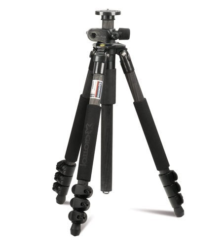 Giottos MTL8350B Professional 4-Section Carbon Fiber Tripod with Flip Leg Locks - Lightweight Travel Tripod for DSLR Cameras, Video & Photography - Perfect for Outdoor, Studio & Travel Use