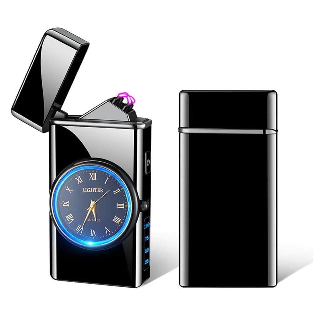 USB Rechargeable Plasma Arc Lighter with LED for Camping Gifts