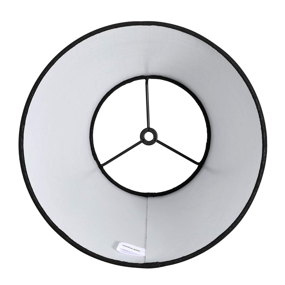 TOOTOO STAR Black Fabric Lamp Shade for Table & Floor Lamps - 6x10x7.5 Inch Spider Fitter Replacement - Perfect for Living Room, Bedroom, Office Lighting Decor