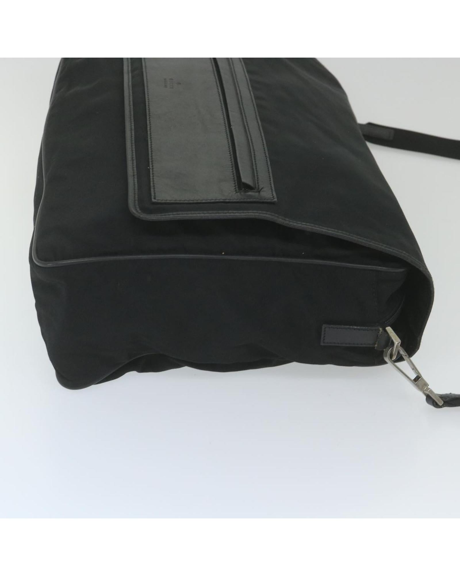 Black Nylon Shoulder Bag with Adjustable Strap - Lightweight Crossbody Purse for Women, Perfect for Travel, Work & Everyday Use