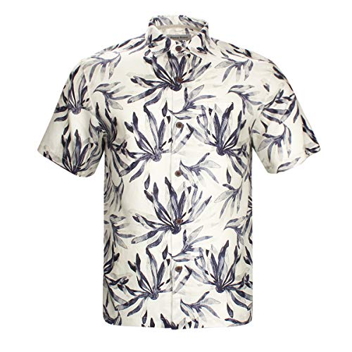 Cream and Leaf Print
