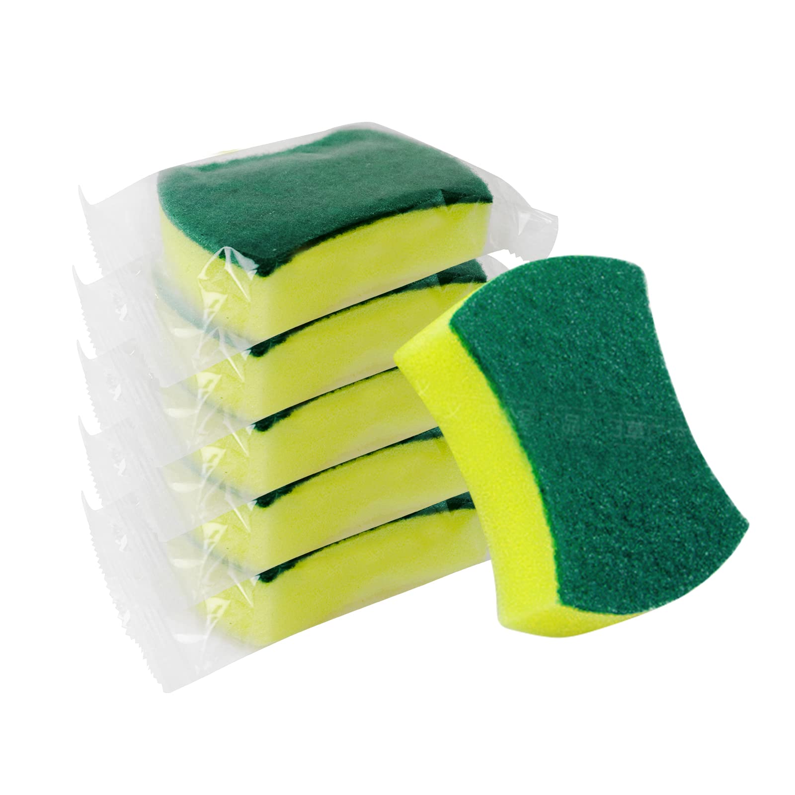 30 Pack Heavy Duty Non-Scratch Kitchen Cleaning Sponges for Dishes - Individually Wrapped Scrub Sponges & Scouring Pads for Kitchen, Bathroom, Car Cleaning - Perfect for Tough Stains and Daily Dishwashing