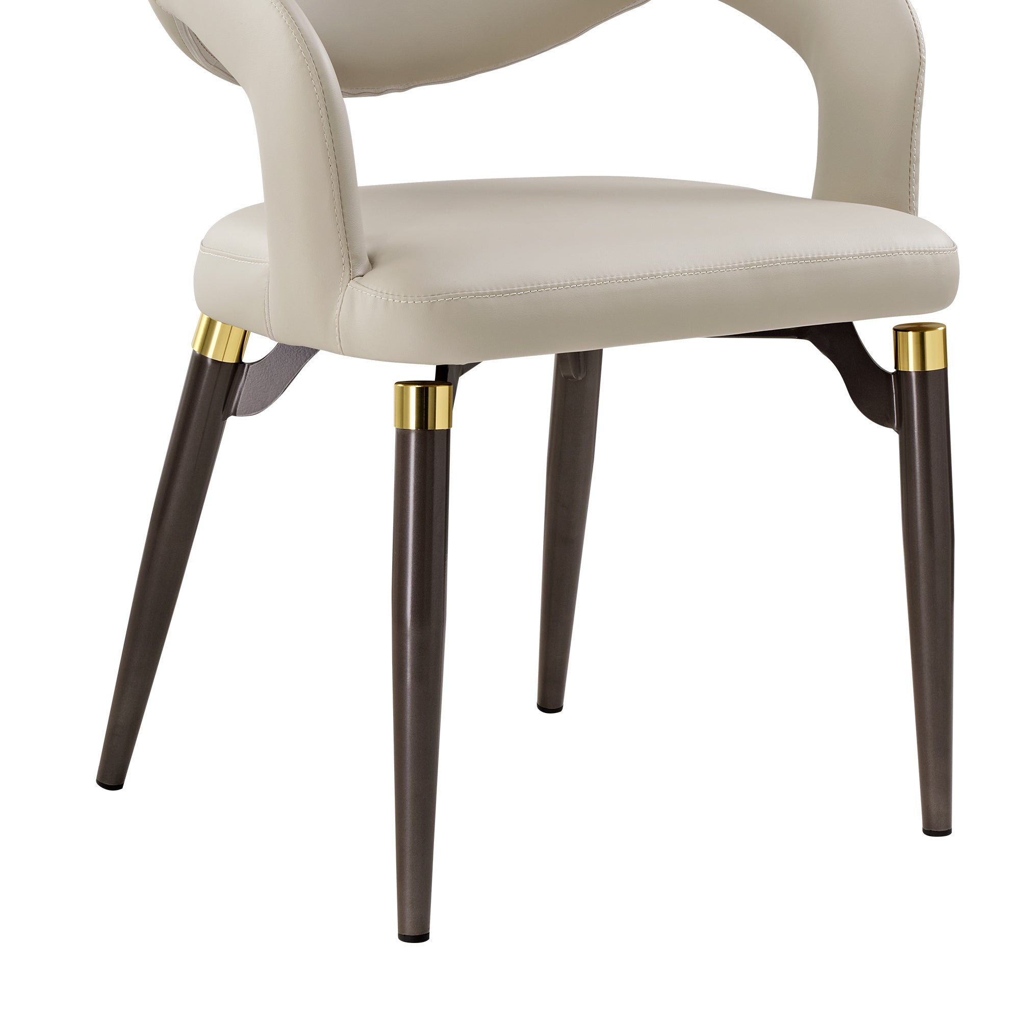 Luxury Chantilly Leather Dining Chairs Set of 2 - Modern Upholstered Side Chairs for Dining Room, Kitchen, and Office - Elegant Home Decor Furniture