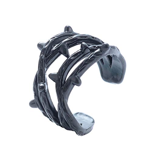 Trendy U-Shaped Branch Dangle Ear Cuff Chain Clip-On Earrings for Women - Fashion Jewelry Accessories (Black, One Size) - Perfect for Parties, Weddings & Everyday Wear