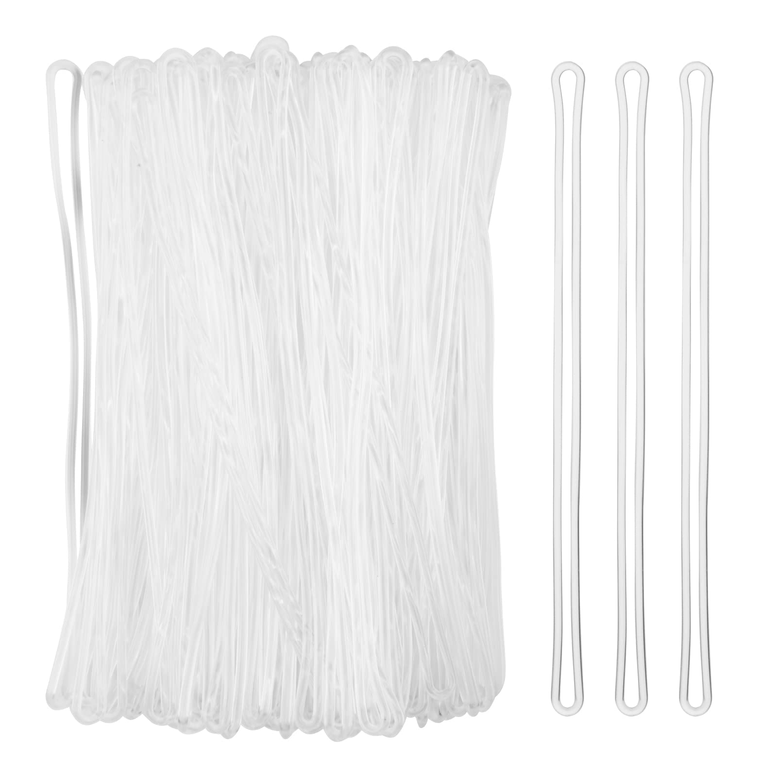 100-Pack 6.75 Inch Clear Plastic Luggage Tags with Loops - Durable Travel ID Tags for Suitcases, Backpacks & Carry-Ons - Perfect for Airports, Hotels & Cruise Vacations