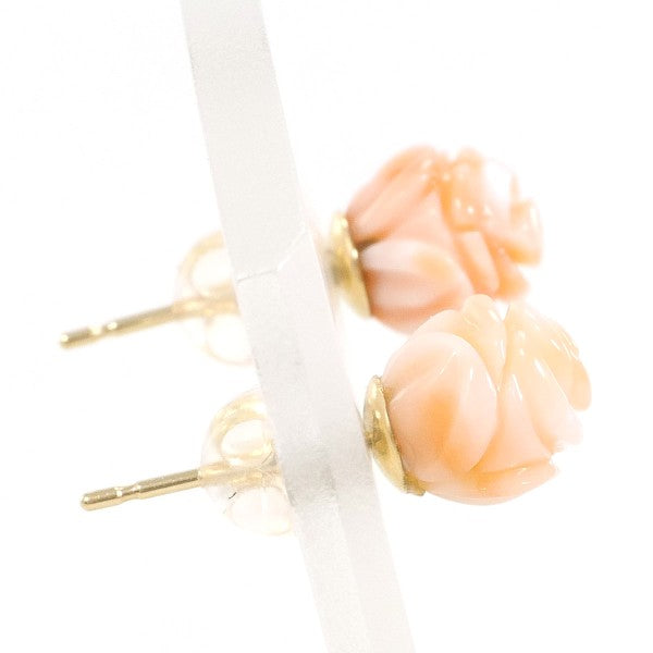 18K Yellow Gold Coral Earrings for Women – Elegant Handmade Jewelry Gift for Birthday, Anniversary & Special Occasions