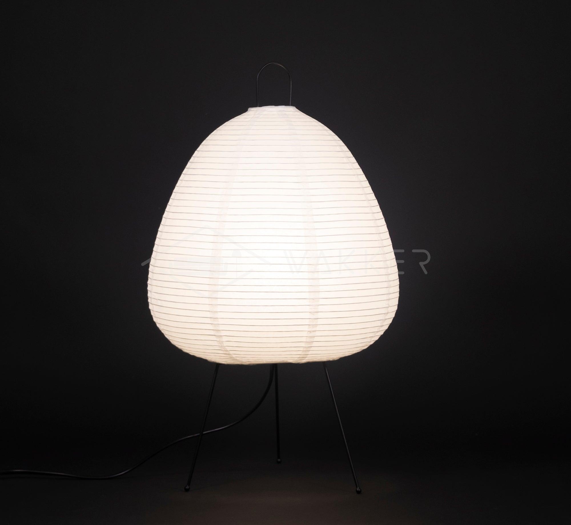 Japanese Akari Paper Table Lamp - Handmade Shoji Style Lighting for Bedroom, Living Room & Office - Warm Ambient Light for Relaxation & Decor