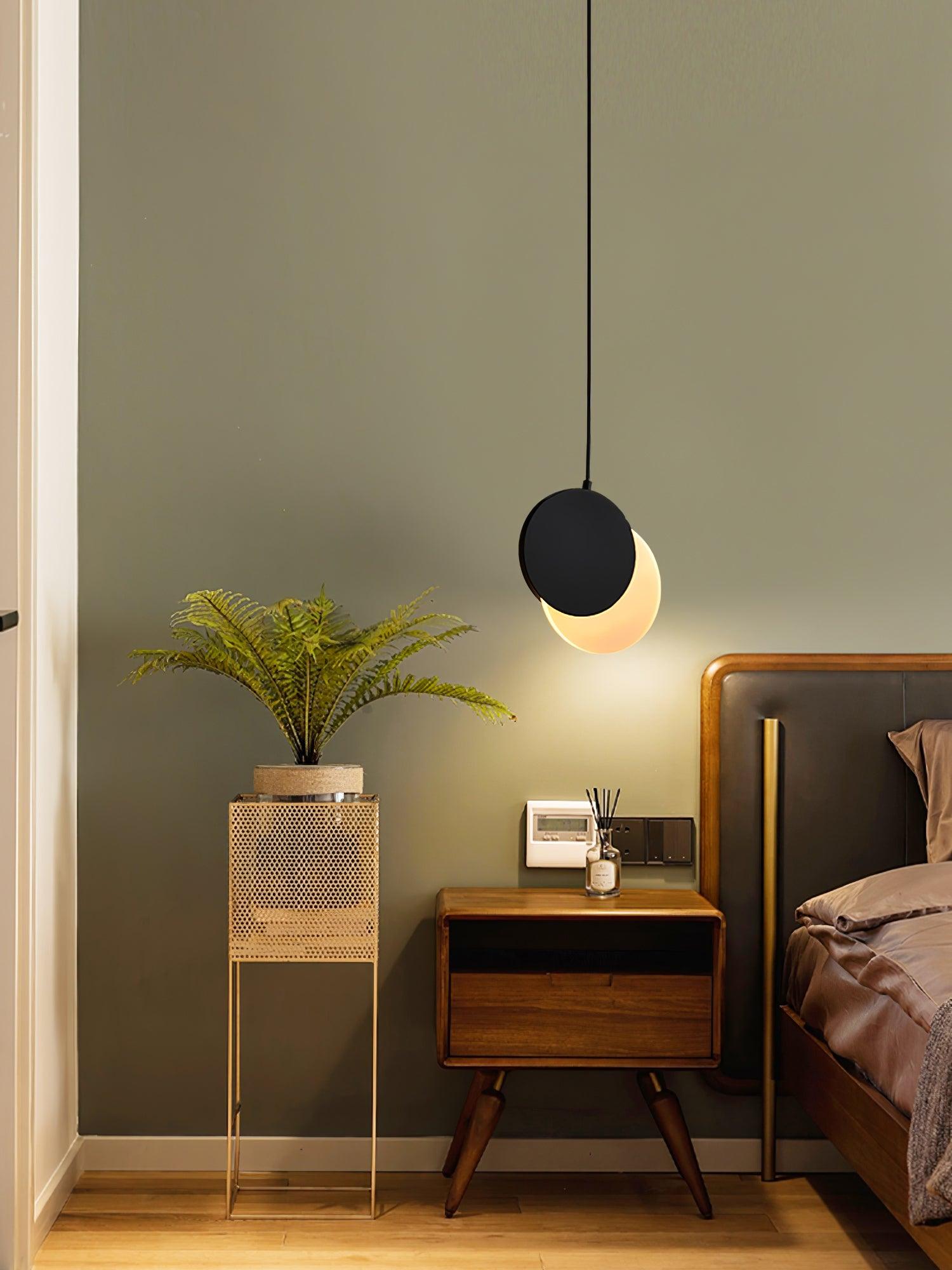 Lunar Eclipse Pendant Light - Modern Celestial Inspired Hanging Chandelier for Dining Room, Bedroom & Living Room Decor