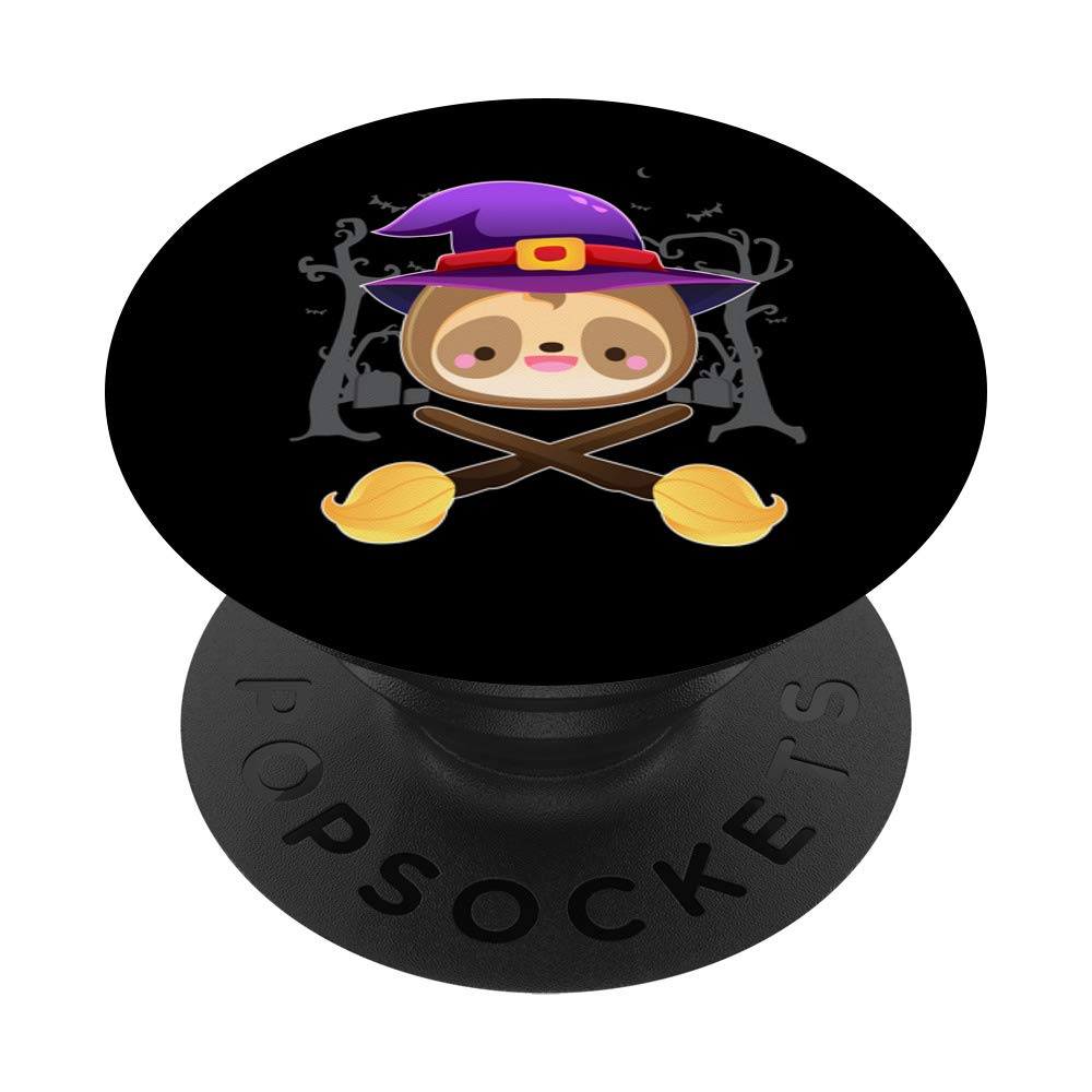 Sloth Witch Hat Halloween Costume for Men, Women & Kids - Funny Animal-Themed Outfit | Perfect for Halloween Parties, Cosplay & Dress-Up | Includes PopSockets Phone Grip & Stand for Phones & Tablets