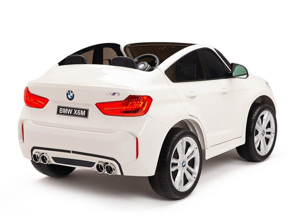 BMW X6M Kids 12V Ride On Car with Parent Remote Control - 2 Seater Electric Toy Car for Children, White | Perfect for Outdoor Play, Birthday Gifts & Family Fun