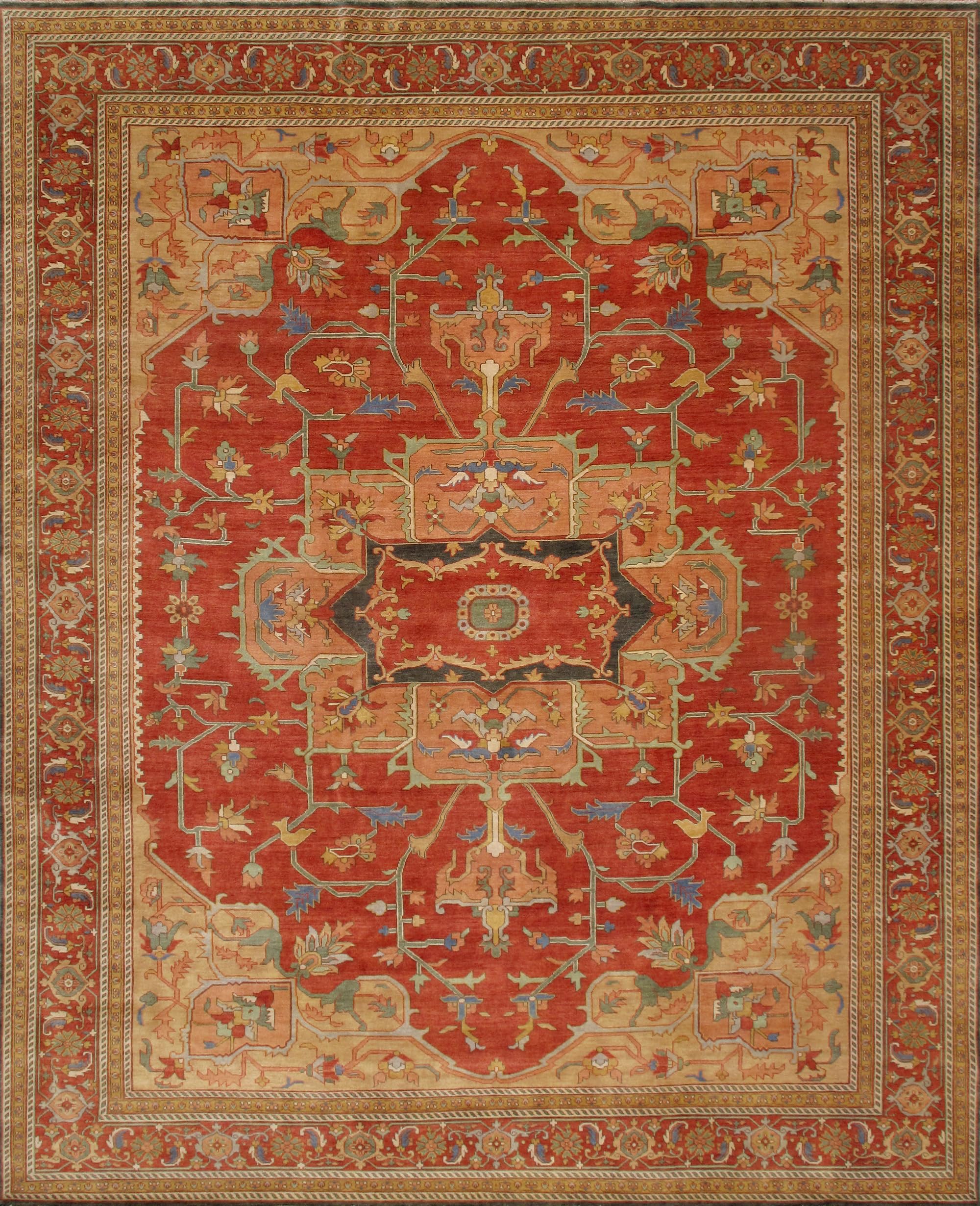 Hand-Knotted Wool Serape Area Rug by Pasargad Carpets - Authentic Mexican Style for Living Room, Bedroom & Boho Decor