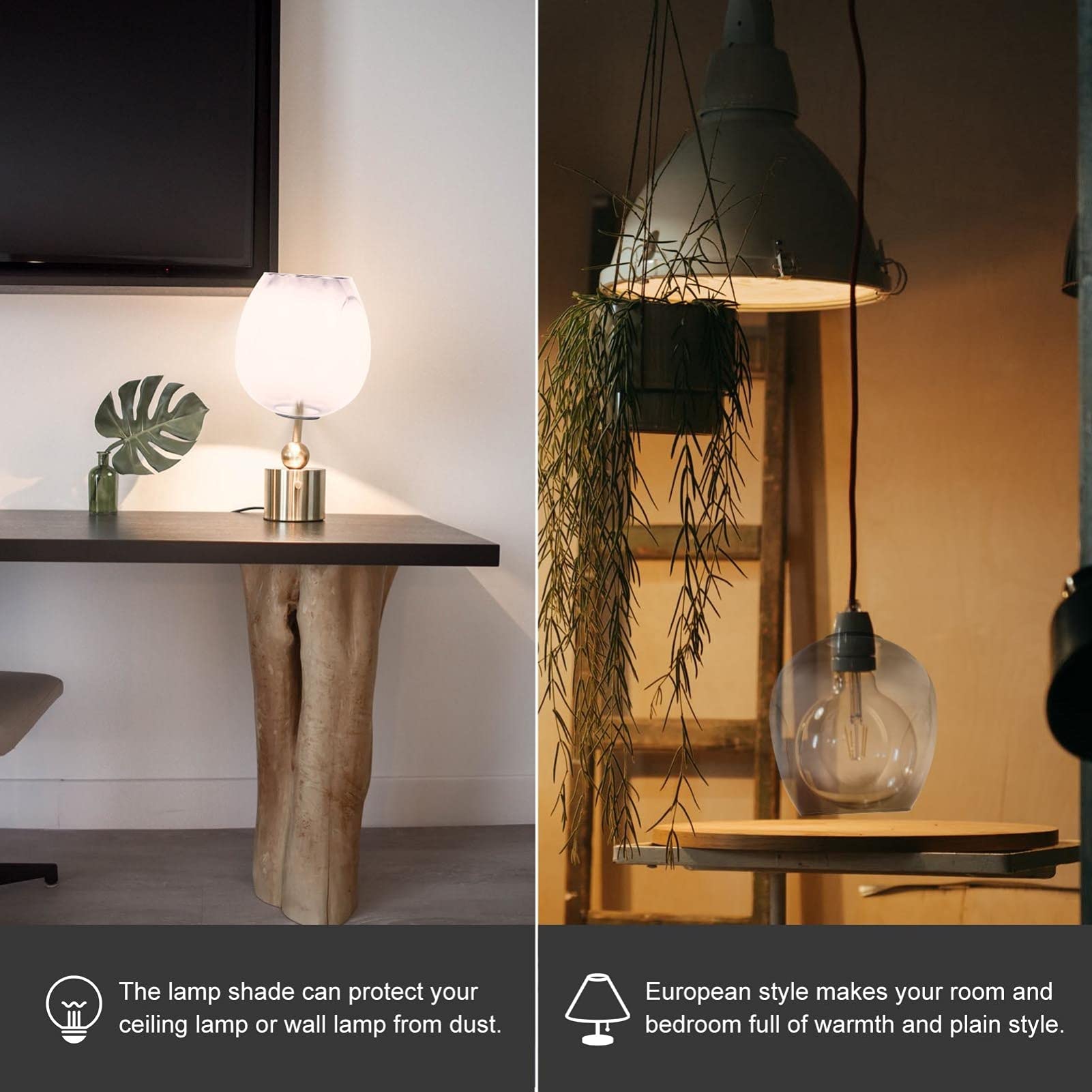 Beaupretty Clear Glass Lamp Shade - Round Globe Light Fixture Replacement for Ceiling, Bedside & Floor Lamps - Perfect for Living Room, Bedroom & Office Lighting Decor