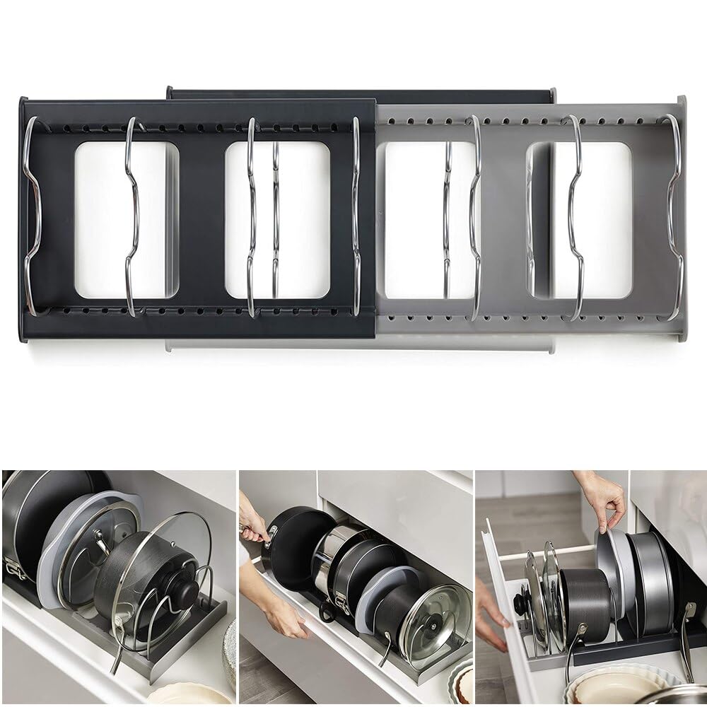 TORIOX Multifunctional Kitchen Storage Rack - Space Saving Cutting Board Holder, Pot Lid Organizer & Utensil Storage Tool for Countertop | Perfect for Small Kitchens, Apartment Cooking & Home Organization