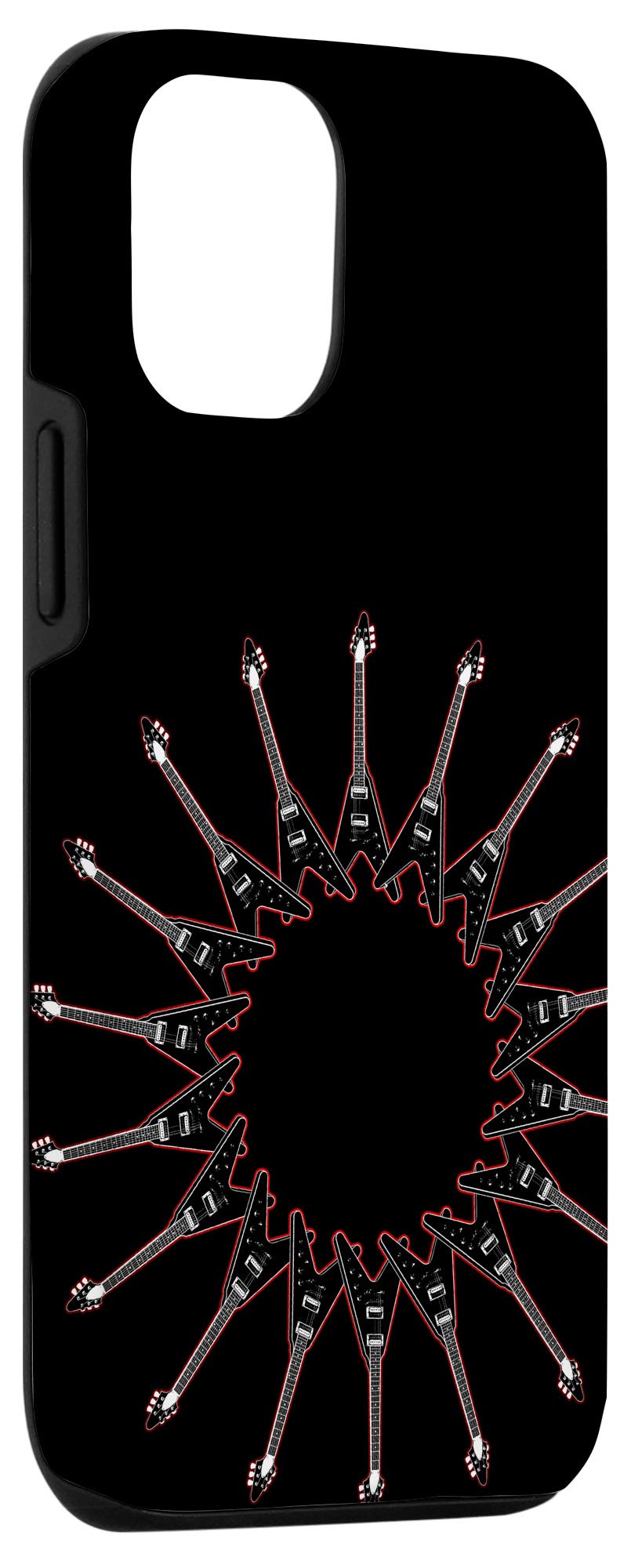 iPhone 12/12 Pro Hard Rock Heavy Metal Guitar Case - Flying V Design for Music Lovers | Perfect for Concerts, Band Performances & Rock Enthusiasts in USA