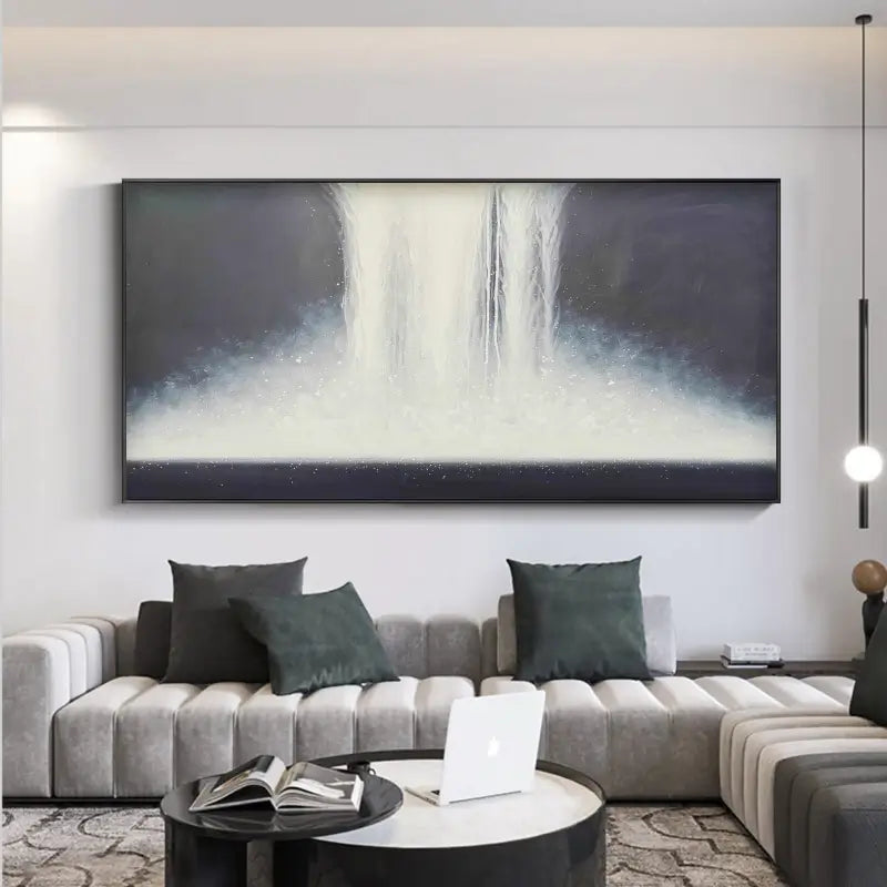 Abstract Painting #AB 007 - Modern Wall Art for Living Room, Bedroom & Office Decor - Handmade Canvas Artwork