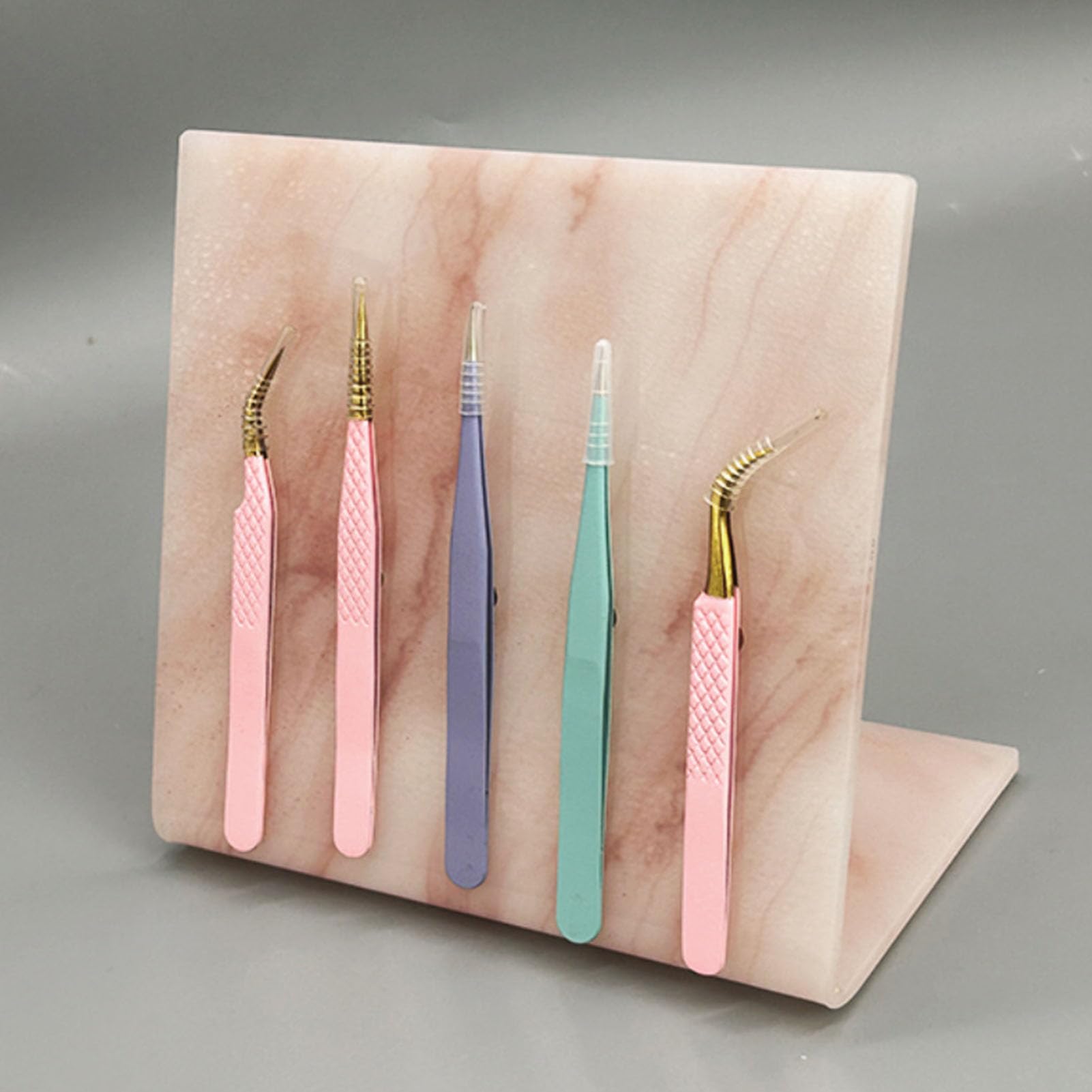Professional Acrylic Eyelash Tweezer Holder - Organizer & Display Stand for Lash Extensions | Salon & Beauty Shop Essential | Perfect for Lash Artists & Makeup Professionals (Pink) | Ideal for Salon Organization, Lash Technician Tools & Beauty Studio Decor