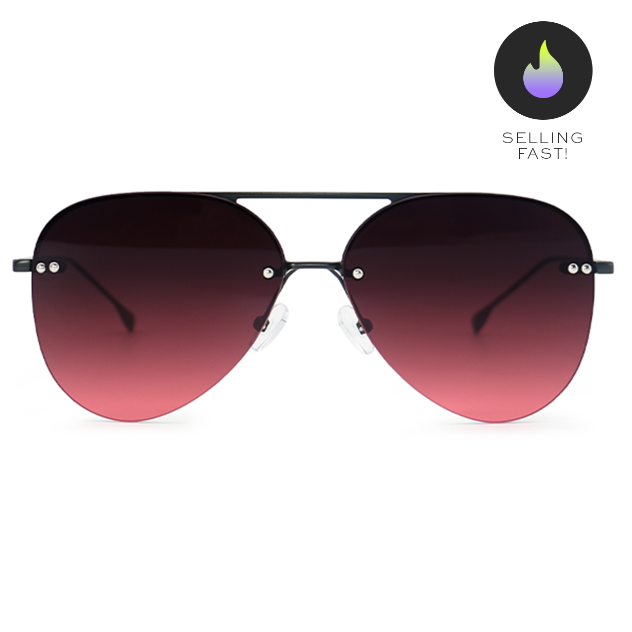 Smaller Megan 2 Ruby Metal Aviator Sunglasses for Women - Vintage Retro Polarized UV Protection - Perfect for Driving, Beach & Outdoor Activities